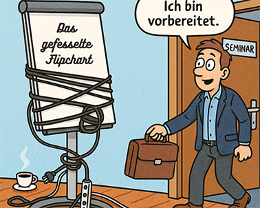 Flipchart gefesselt